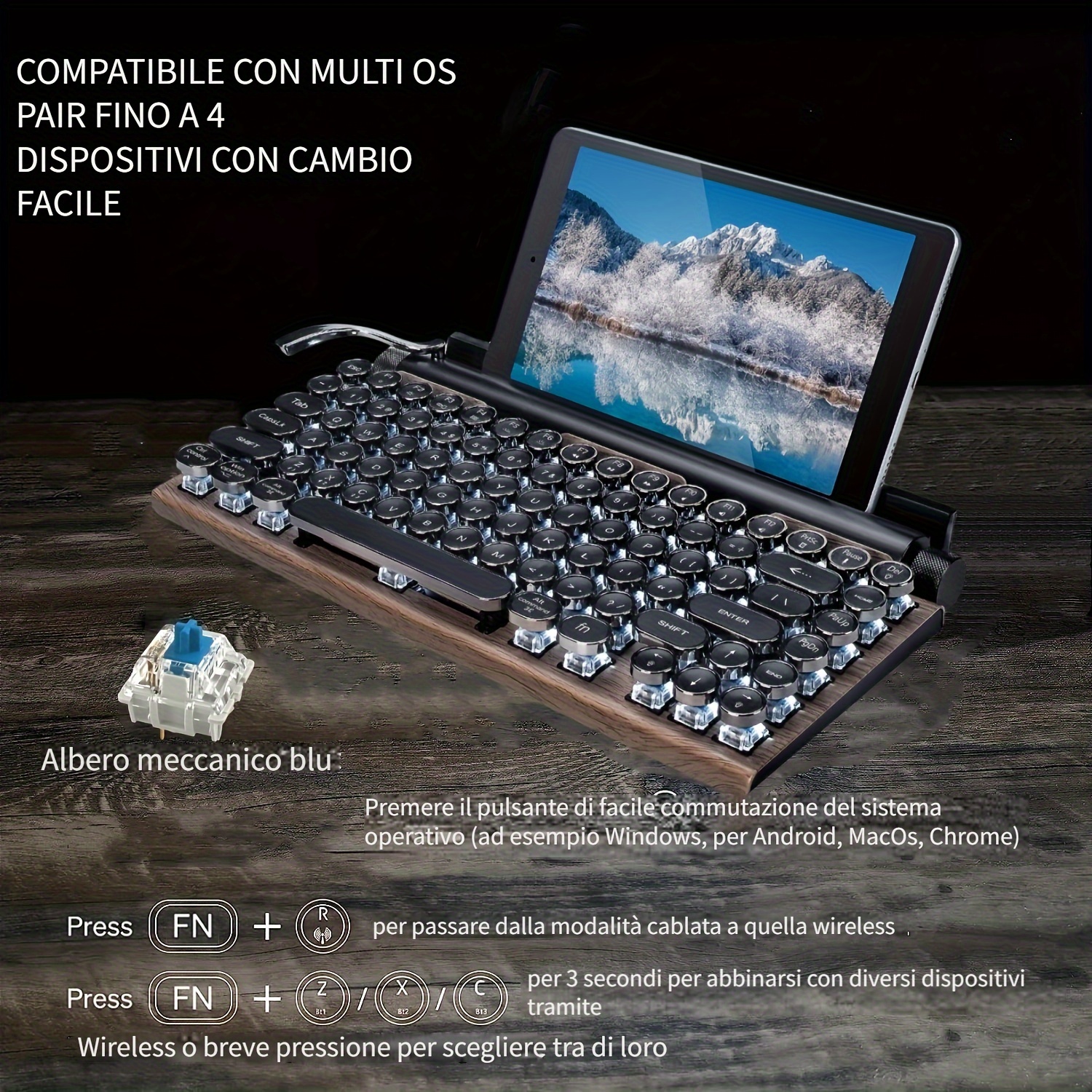 Clavier de jeu mécanique blanc, clavier rétroéclairé DEL compact 87 touches  TKL avec fil et commutateurs bleus pour ordinateur de jeu de portable  Windows
