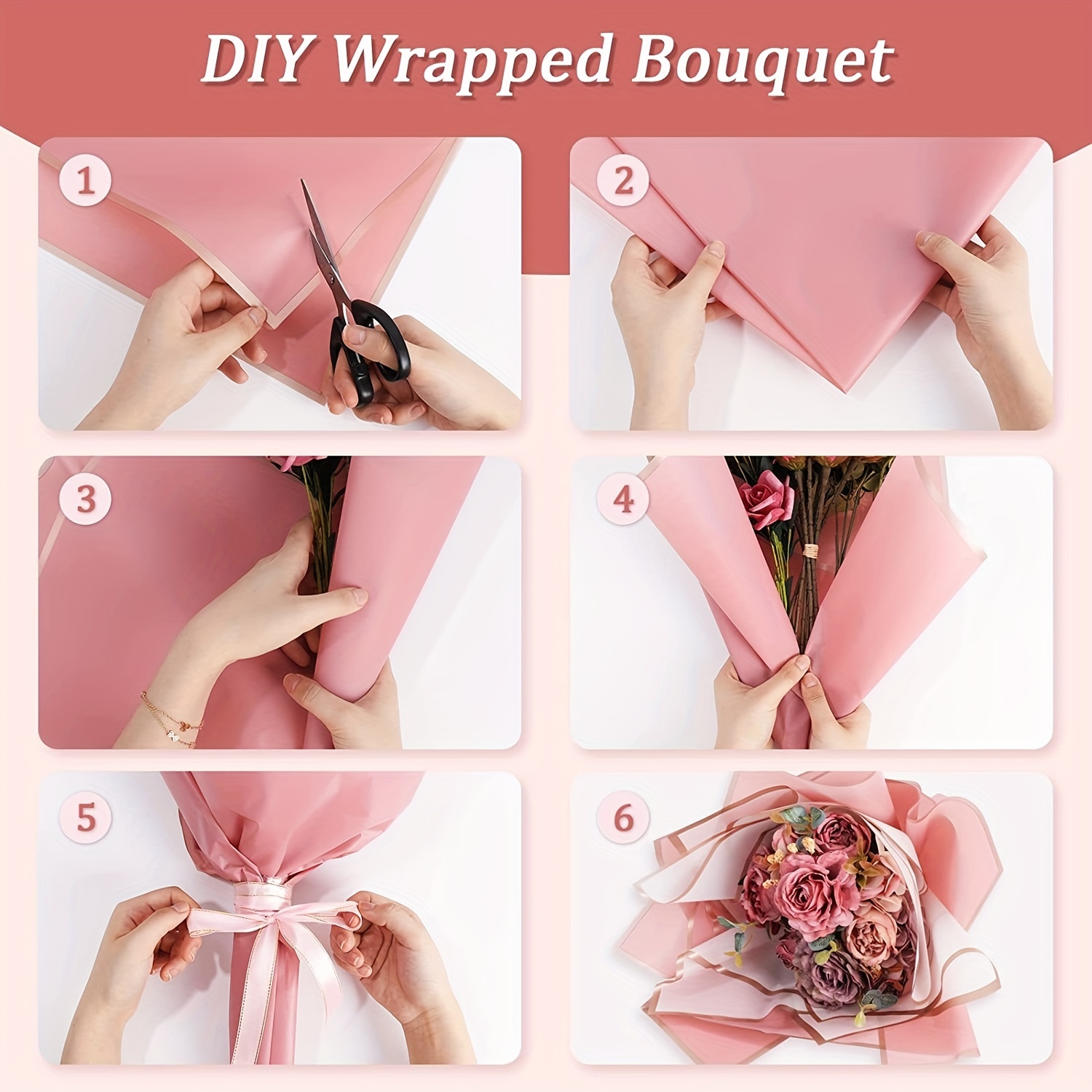 diy bouquet wrapping paper