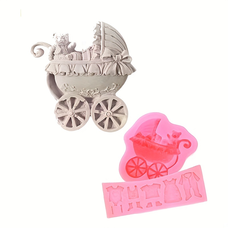 Baby Stuff Chocolate Mold 3d Silicone Mold Stroller Milk - Temu