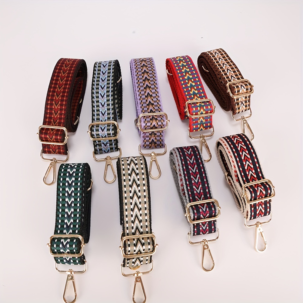 Simple Vintage Pattern Strap Durable Adjustable Shoulder Bag Temu New