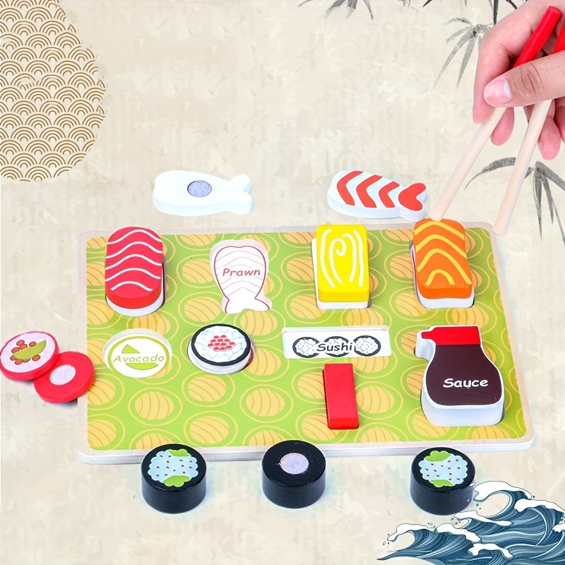 Wooden Sushi Toy for Kids - Kitchen Play Set