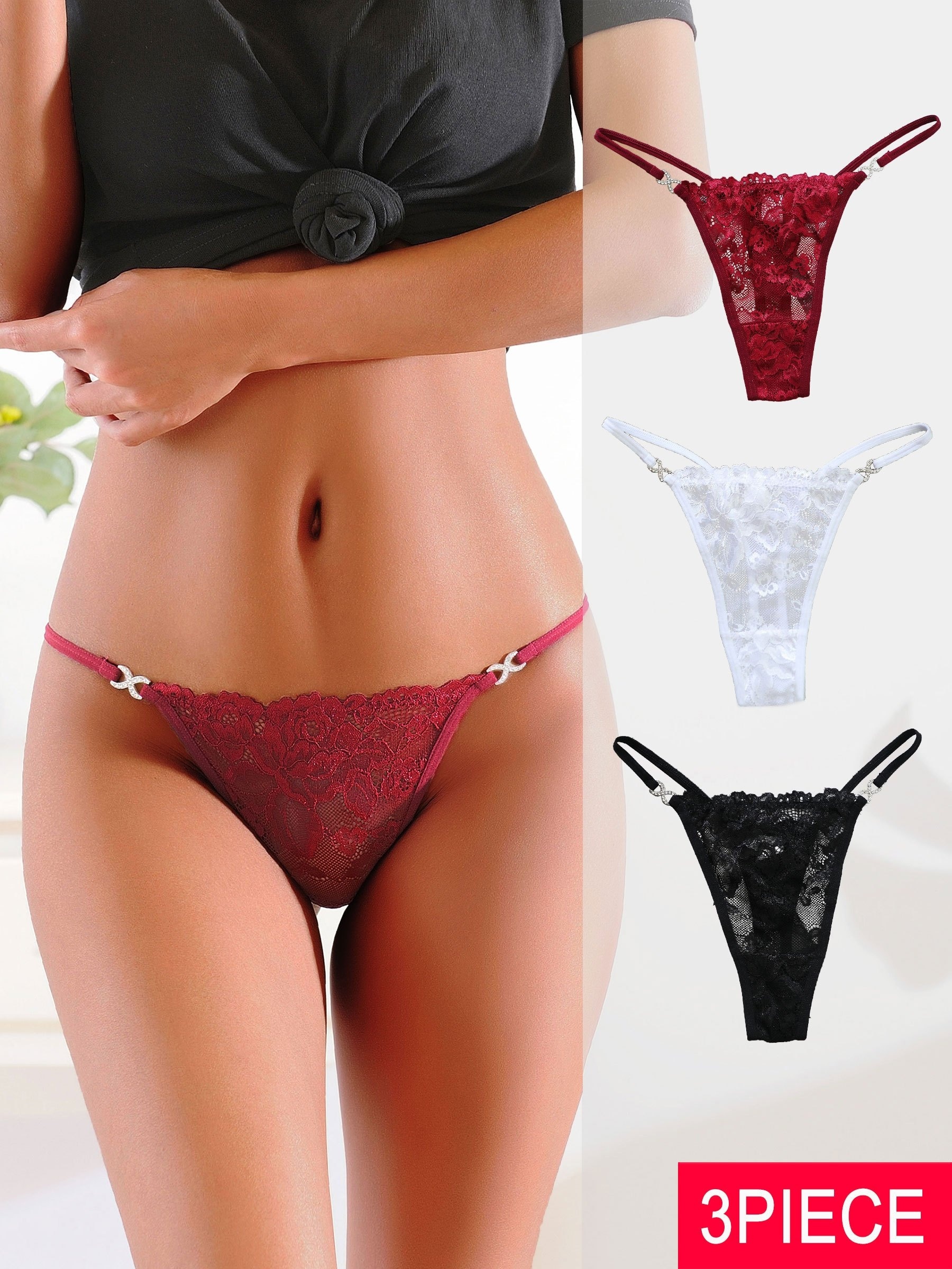 5 Pcs Solid V-shaped Thongs, Seamless Cooling Fabric High Rise Intimates  Panties, Women's Lingerie & Underwear