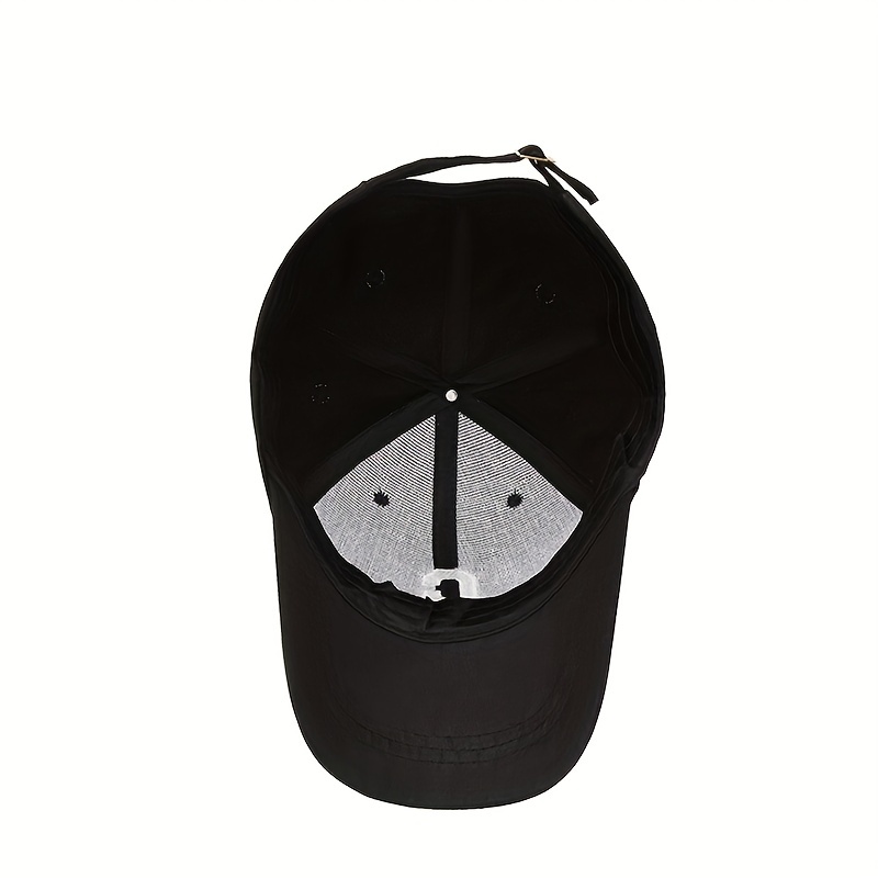 C Label Baseball Cap Cotton Solid Adjustable Sports Hat Outdoor Sunscree