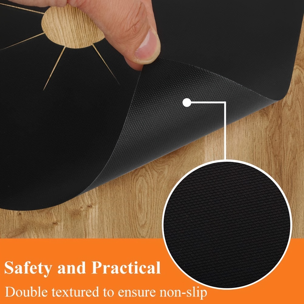 Deago 4 Pcs GAS Stove Burner Covers Non Stick Reusable Stove Top Protector Fast Clean Liners for Kitchen Color: Black 1-H511B * 4