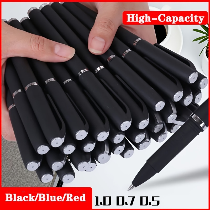 

Large Gel Pen 1.0 0.7 0.5 Capacity Signature Black Business Office Carbon Student Water Pen Core Calligraphy Black Blue Red Ink Bullet Practice Carbon 3pcs/set