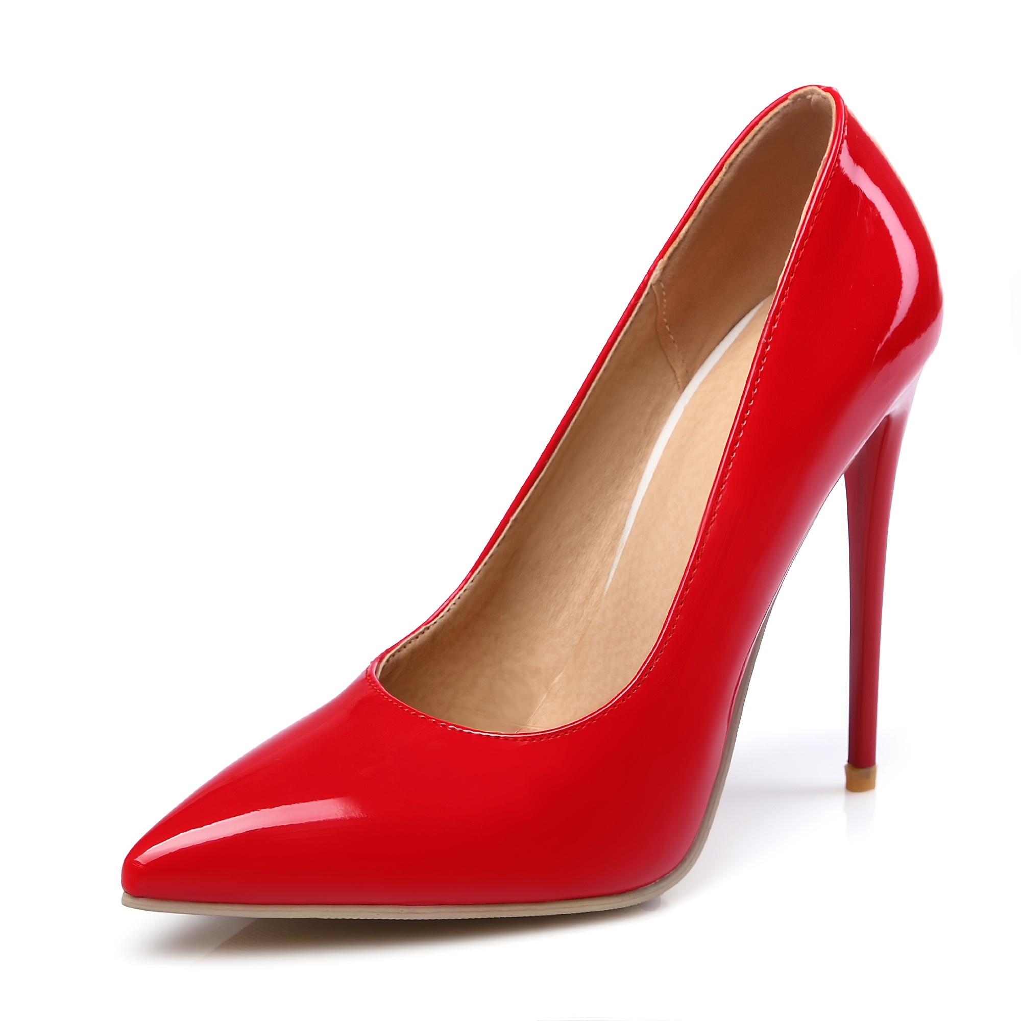 Shiny Red Bottom Super Stiletto Heels
