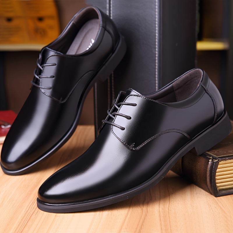 Zapatos de vestir con cordones para hombres, resistentes al desgaste y  antideslizantes para bodas y negocios