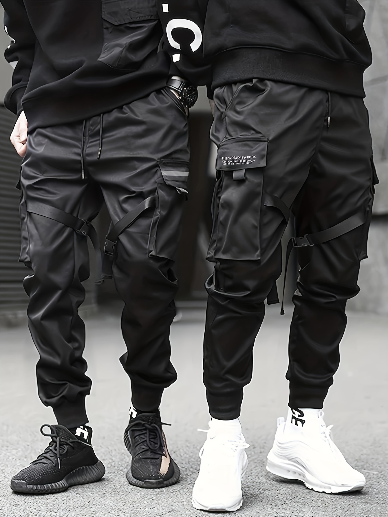 Men's Multi Flap Pocket Cargo Pants Loose Trendy Pants - Temu Malaysia