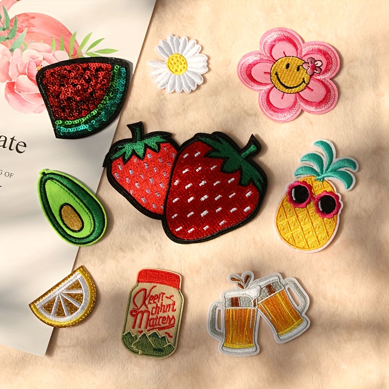 New Cute Cartoon Strawberry Fruits Embroidery Clothing - Temu Australia