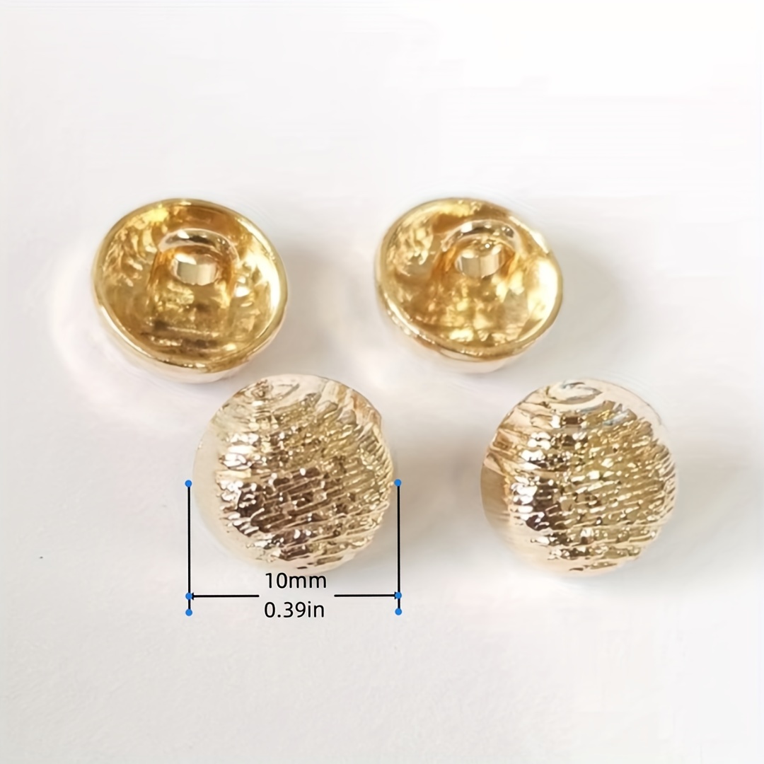 TEMU High-end Metal Buttons Men's Women's Shirt All-match Cardigan Style Buttons Universal Chiffon Shirt Decoration Round Buttons 10mm