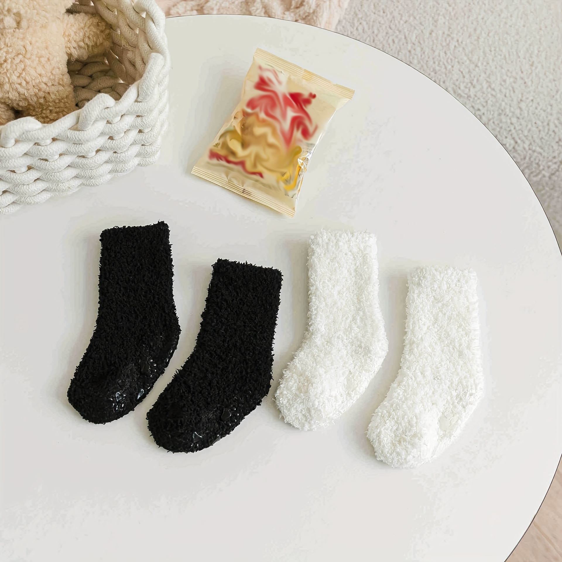 Baby Boys Kids Thickened Warm Coral Fleece Socks Winter Anti - Temu