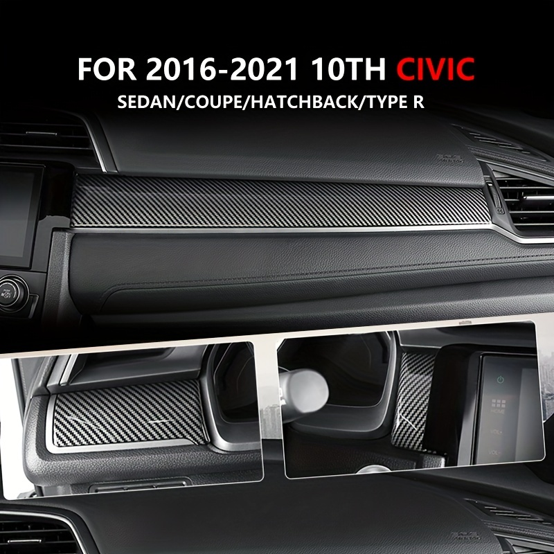 Civic Carbon Fiber Texture Automobile Threshold Protection - Temu