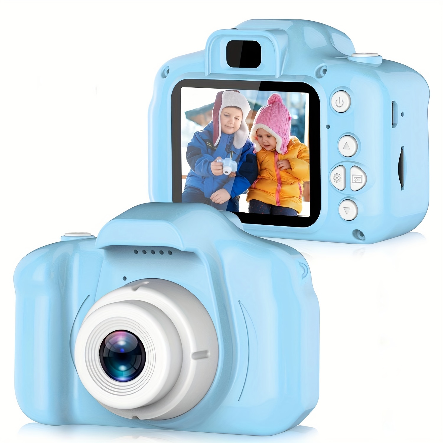 Cámara para niños Cámara digital para niños Grabadora de video 1080P 12MP  Cámara digital Videocámara con juegos 3-10 años Niñas Niños Regalos Juguete  con tarjeta TF de 32GB (Azul)