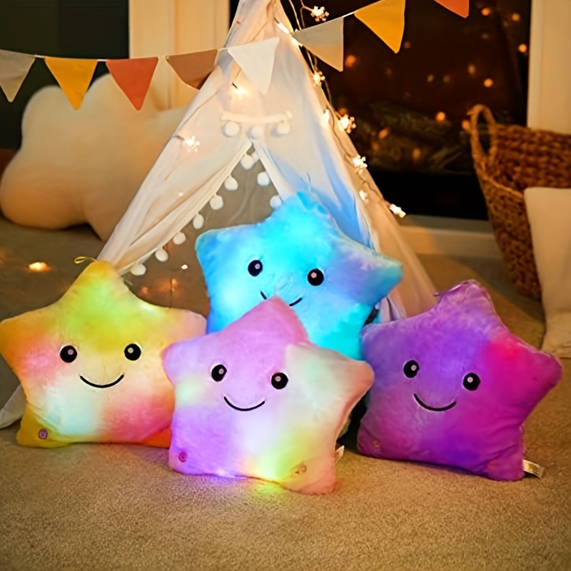 

1pc, Luminous Pillow Soft Stuffed Plush Glow Colorful Star Cushion Led Light Toys Gift For Children Kids, Funny Educational Games, Party Gifts, Children's Gifts, Holiday Gifts, Birthday Gifts