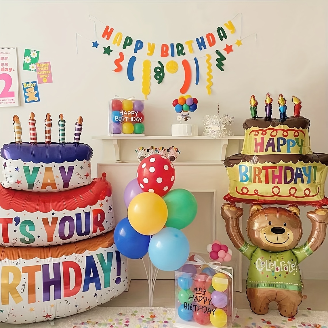 masha et l'ours ballon de fête d'anniversaire fournitures gâteau