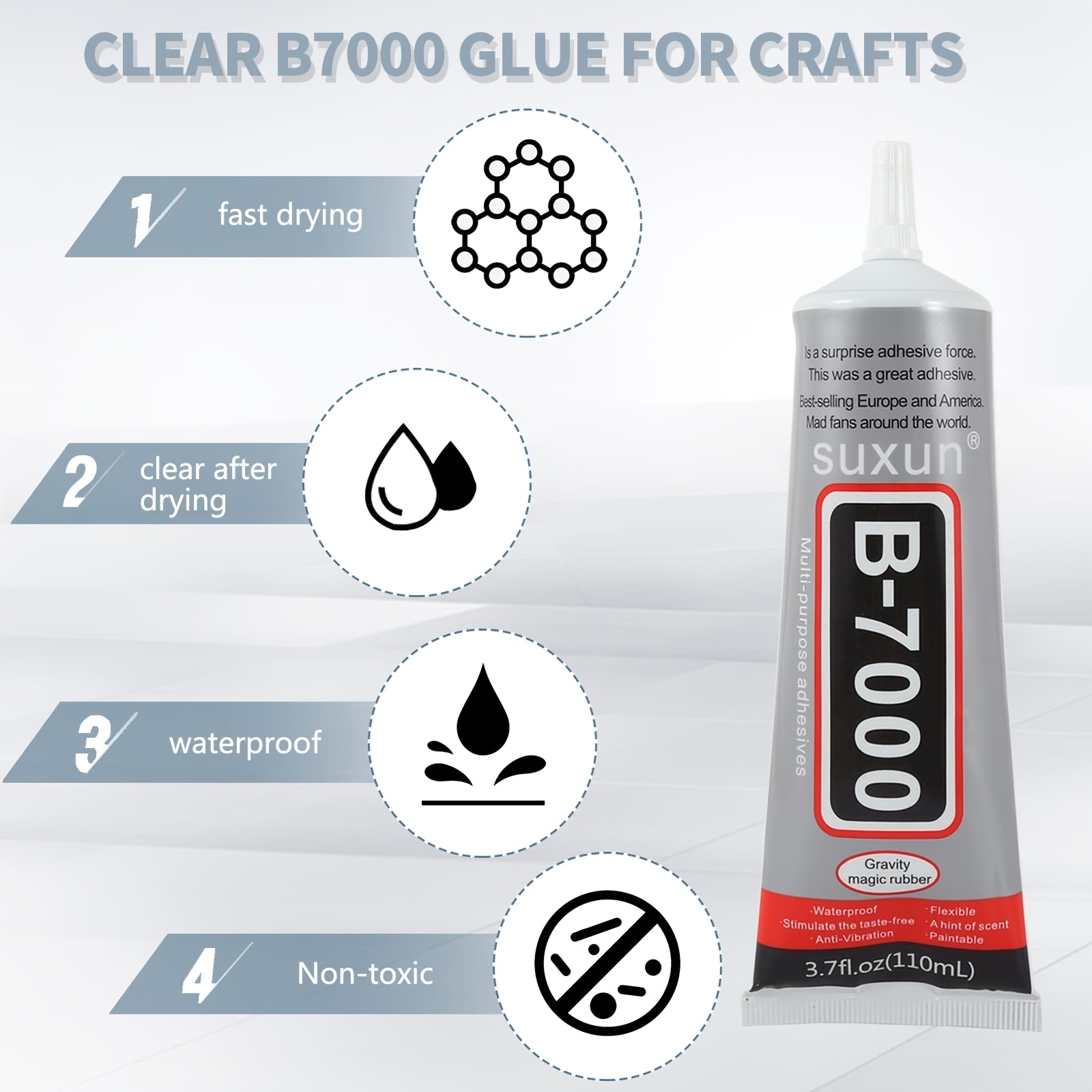 B7000 Glue 10/15/25/50 ML Universal Super Tight Glue Multi-Purpose  Transparent Strong Glue For DIY Jewelry Makings Item Repair - AliExpress