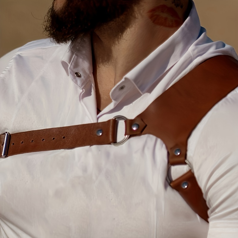 Men's Personality Leather Shoulder Strap Fashion Wearing Leather