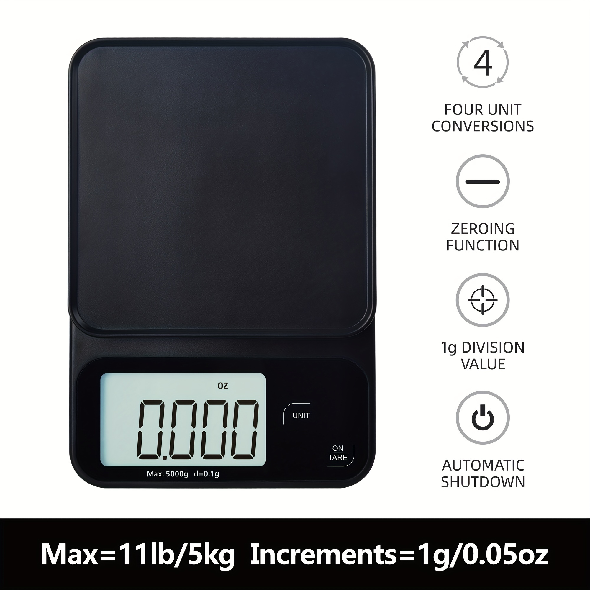 Greater Goods Gray Food Scale - Digital Display Shows Weight in Grams,  Ounces, Milliliters, and Pounds | Perfect for Meal Prep, Cooking, and  Baking 