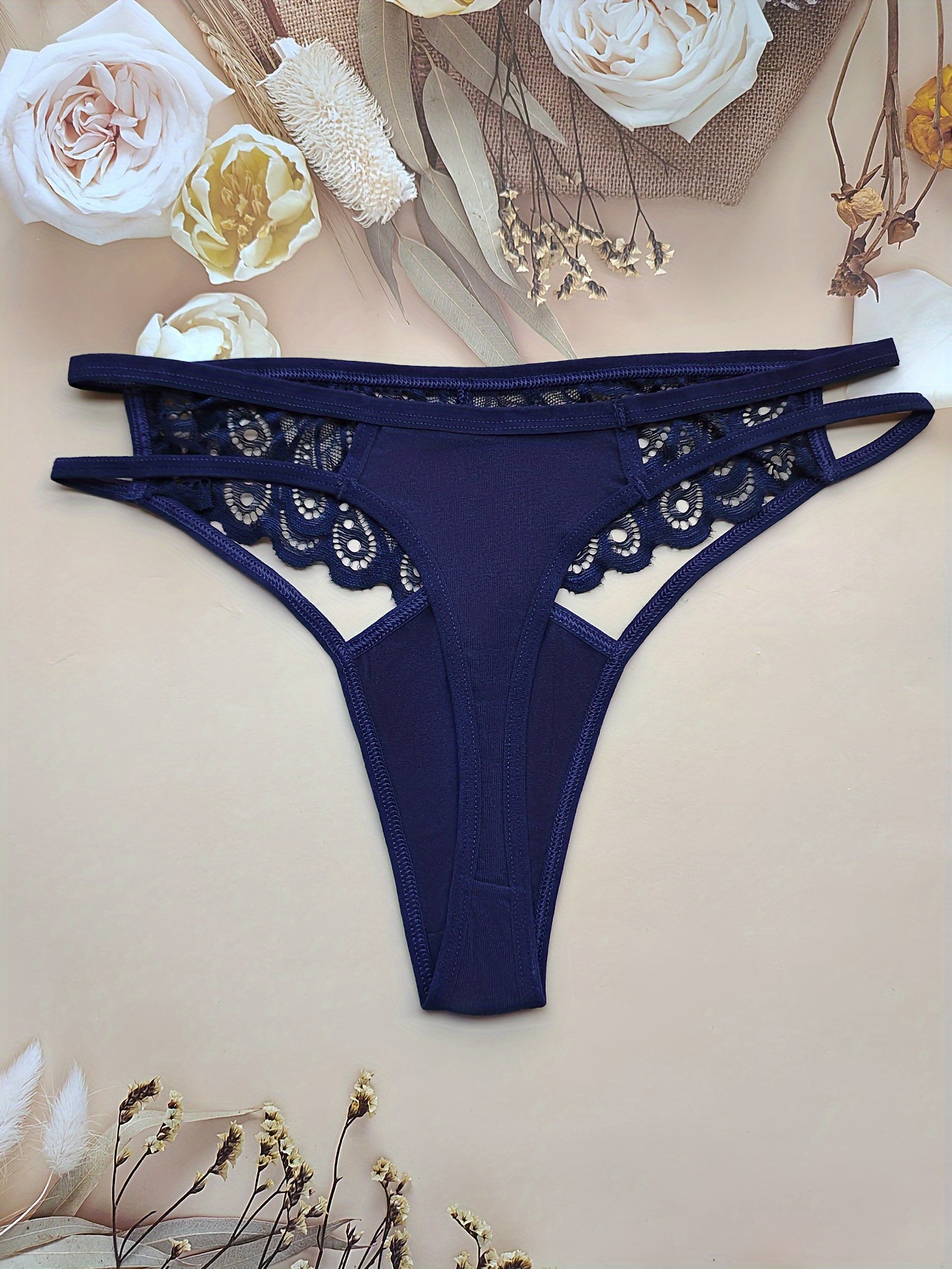Buy Purple Brazilian String Bikini Underwear Adjustable Women's Cheeky  Panties Tanga Online at desertcartEcuador
