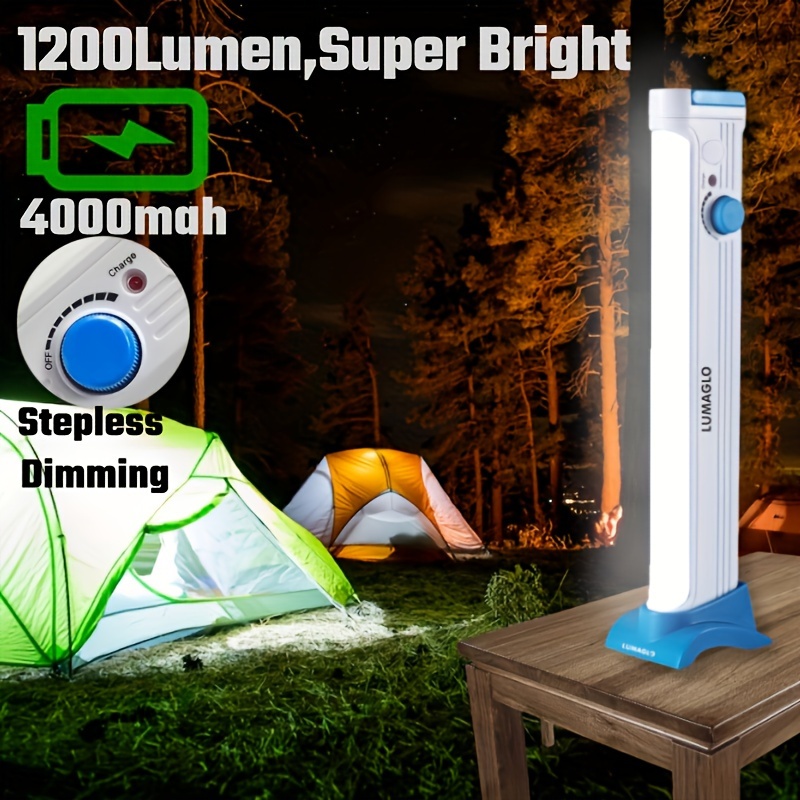 Linterna de camping recargable de 2200 lúmenes, linterna LED para cortes de  energía, emergencia, campamento, huracán, linternas con impermeabilidad