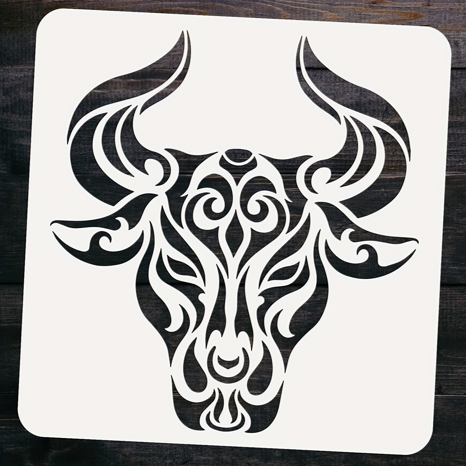 tribal bull head drawing
