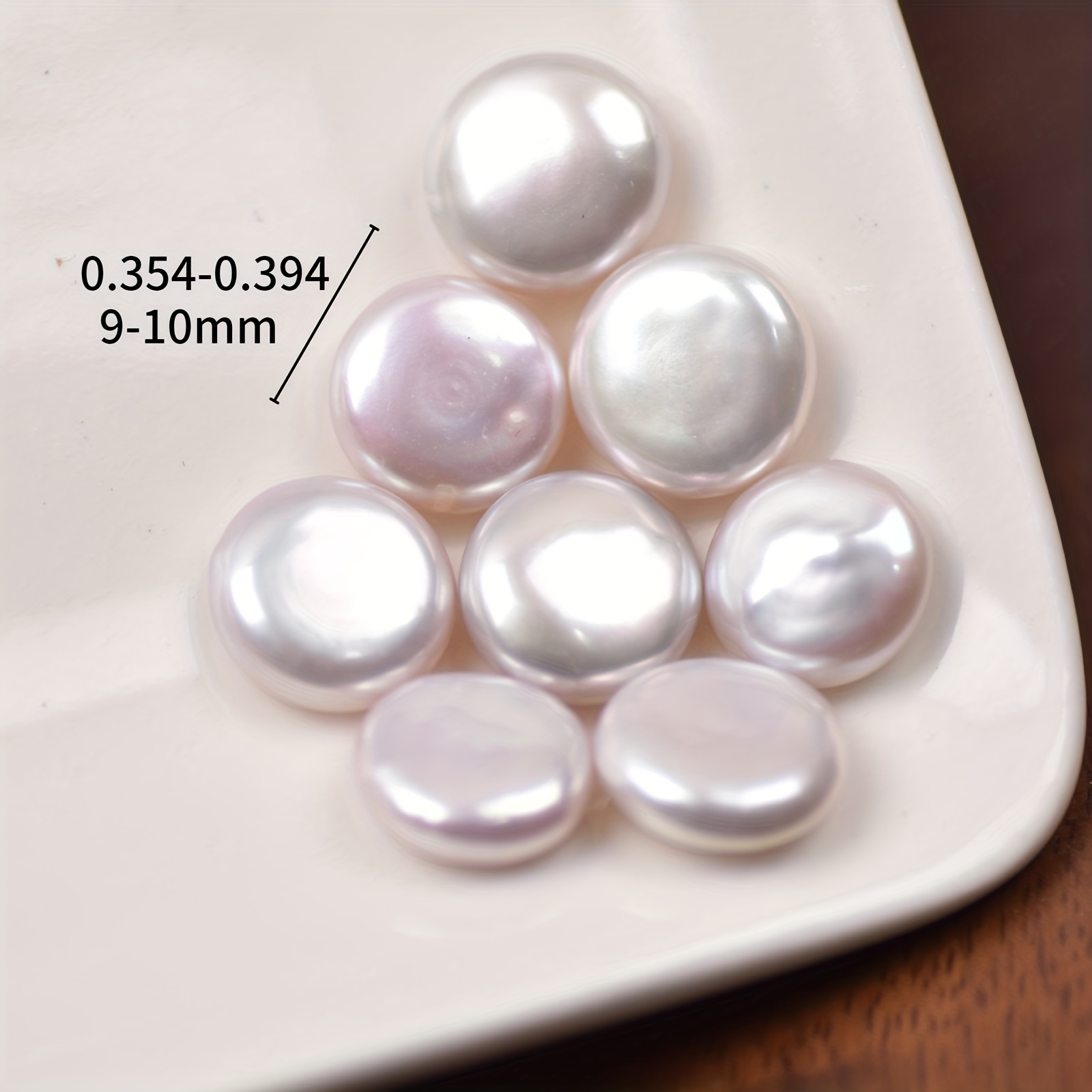 Flat Round Freshwater Pearl for DIY Earrings & Accessories