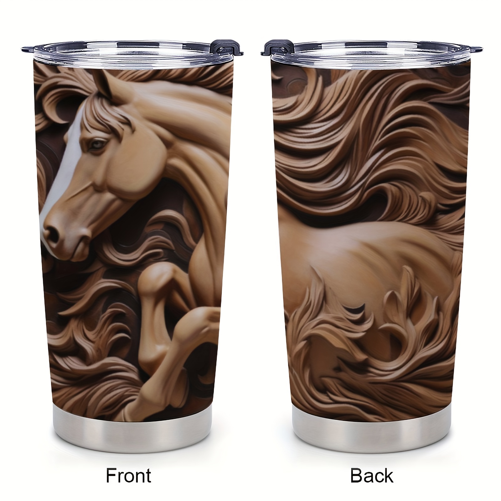 Cool Pattern Stainless Steel Double-layer Thermal Insulation And Cold  Insulation Car Cup Creative Ice Cup For Restaurants/cafe - Temu