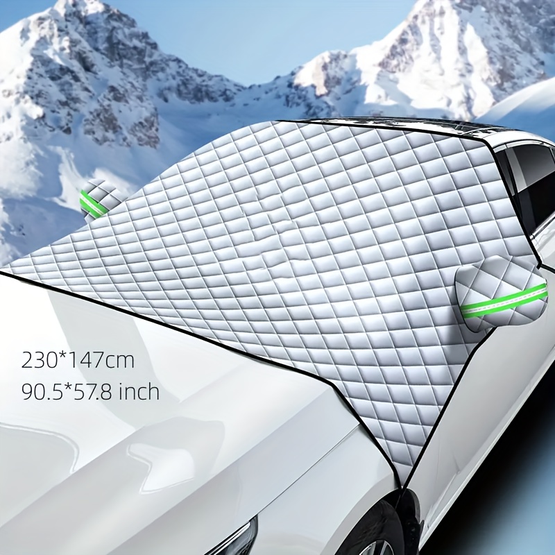 Couverture de neige pour pare-brise de voiture épaissie et couverture de  glace de neige de luxe avec 4 couches de protection pare-soleil pare-soleil  protection UV pare-soleil pour Jeep SUV Van (argent, 260