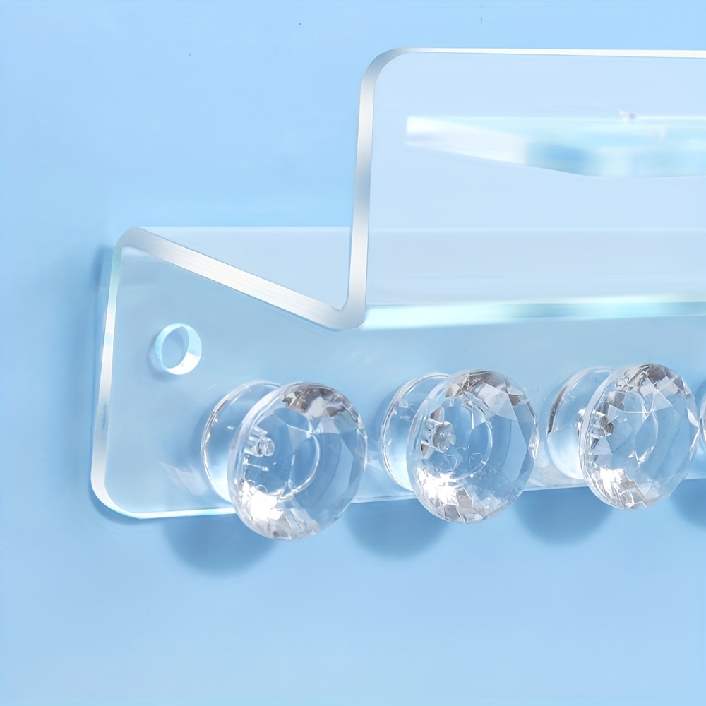 Acrylic Jewelry Organizer With 13 hook Wall mounted Glasses - Temu