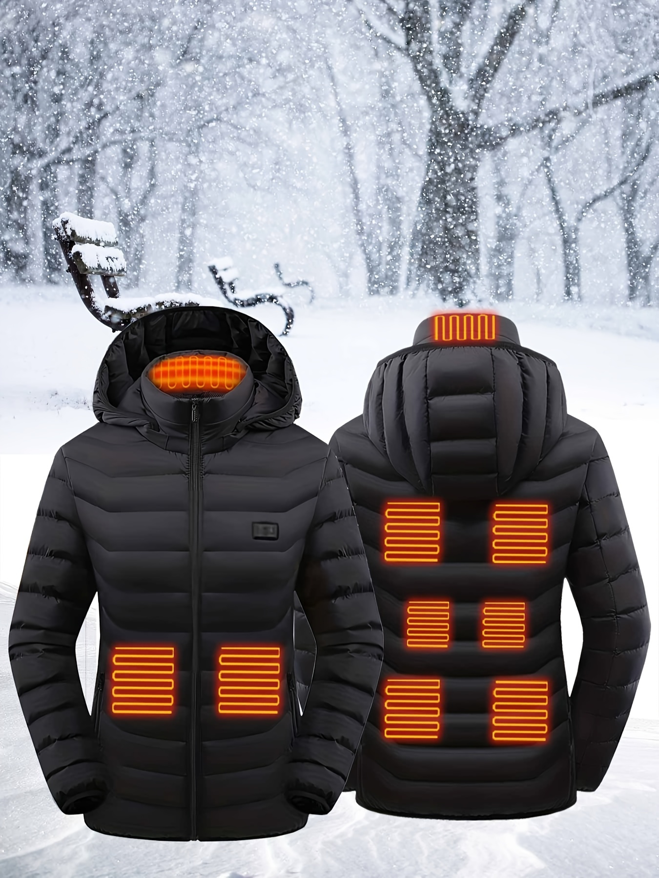Heated Thermal Underwear Winter Ski USB Electric Thermal Suit Long