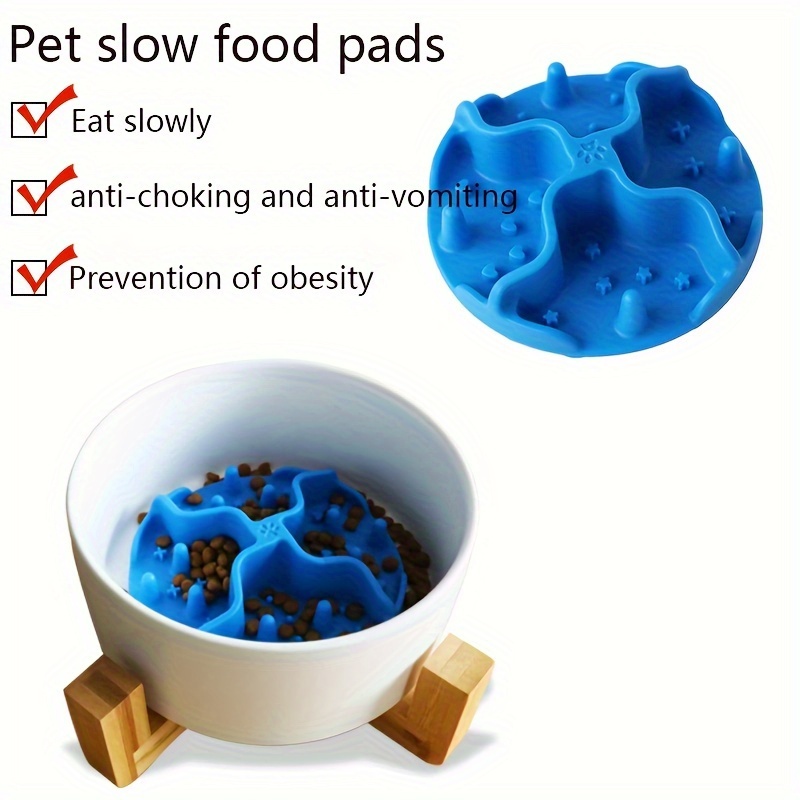 Anti Choking Slow Feeder Dog Bowl Silicone Bone Shaped Dog - Temu