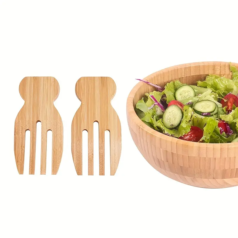 Salad Hands, Creative Bamboo Salad Hands, Reusable Bamboo Salad Serving,  Washable Wooden Salad Hands, Multifunctional Salad Tossers, Kitchen Salad  Servers, Kitchen Stuff, Kitchen Accessaries - Temu