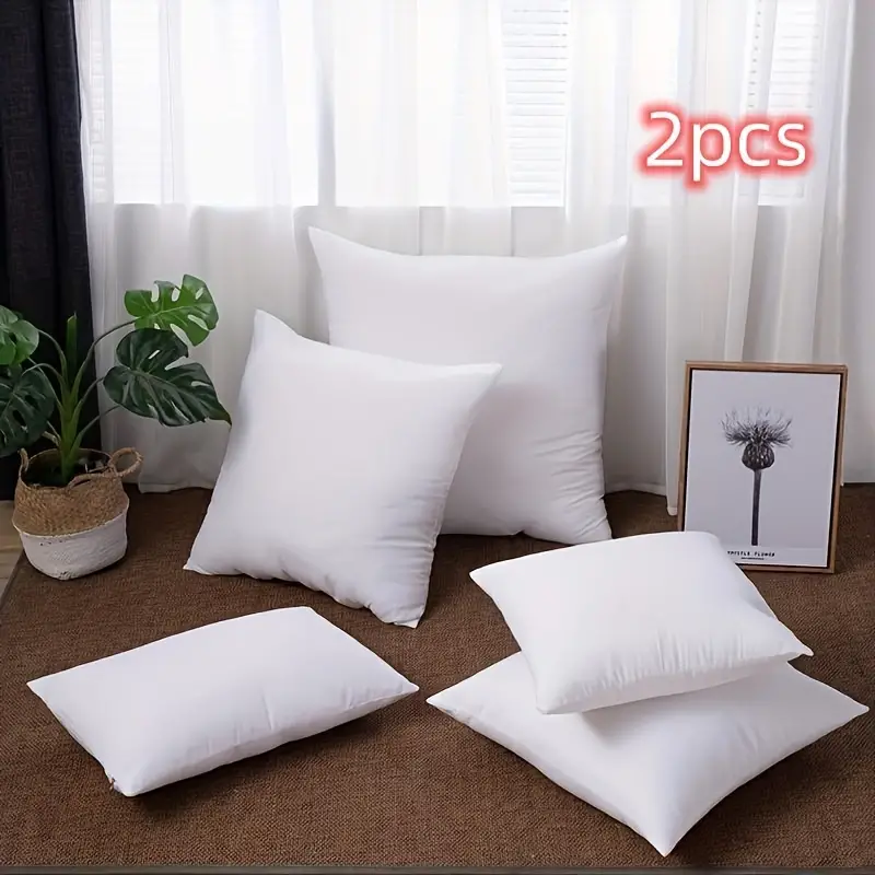 Throw Pillow Insert White Square Pillow Core For Pillow Stuffing,  Decorative Pillows For Bed, Soft Frosted Cloth Cushion Pillow Fillers,  Office Living Room Seat Cushion For Room Decor Home Decor Christmas  Halloween