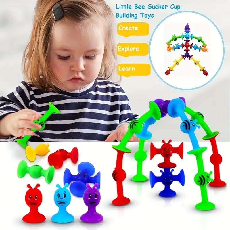 Bee Themed Educational Suction Cup Toys