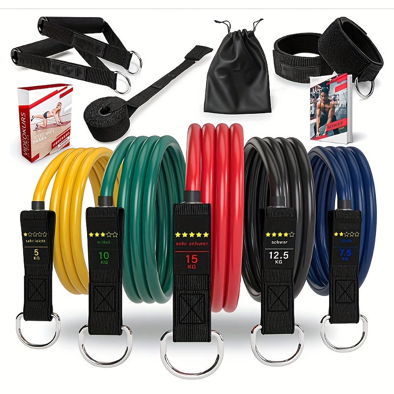11pcs Fitness Pull Rope Set Resistance Band Exercise Set