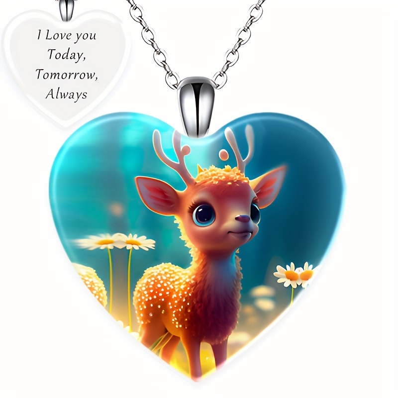 Deer on sale heart necklace