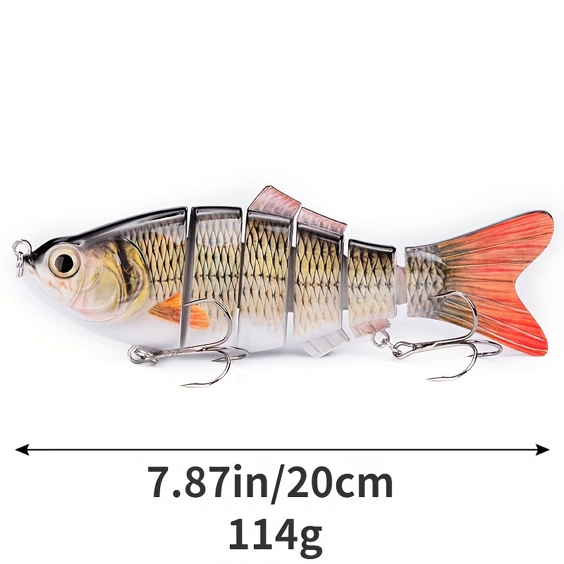 1Pc Small Multi Jointed Fishing Lure Lifelike 6 Segments Swimbait Bass  Crankbaits Perch Pike Walleye Trout Fishing Baits (5.2cm/2.2g)
