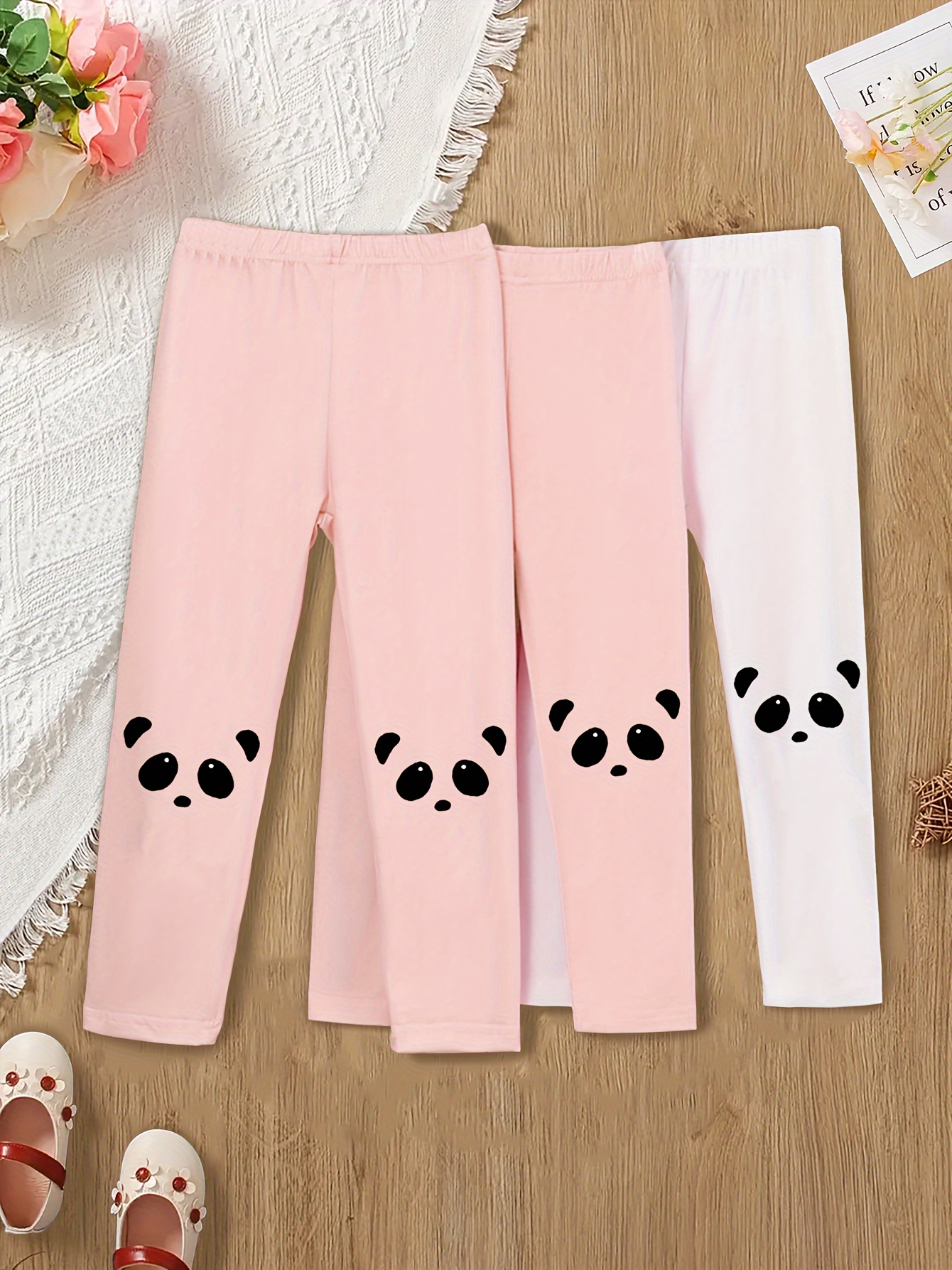 Girls clearance panda leggings