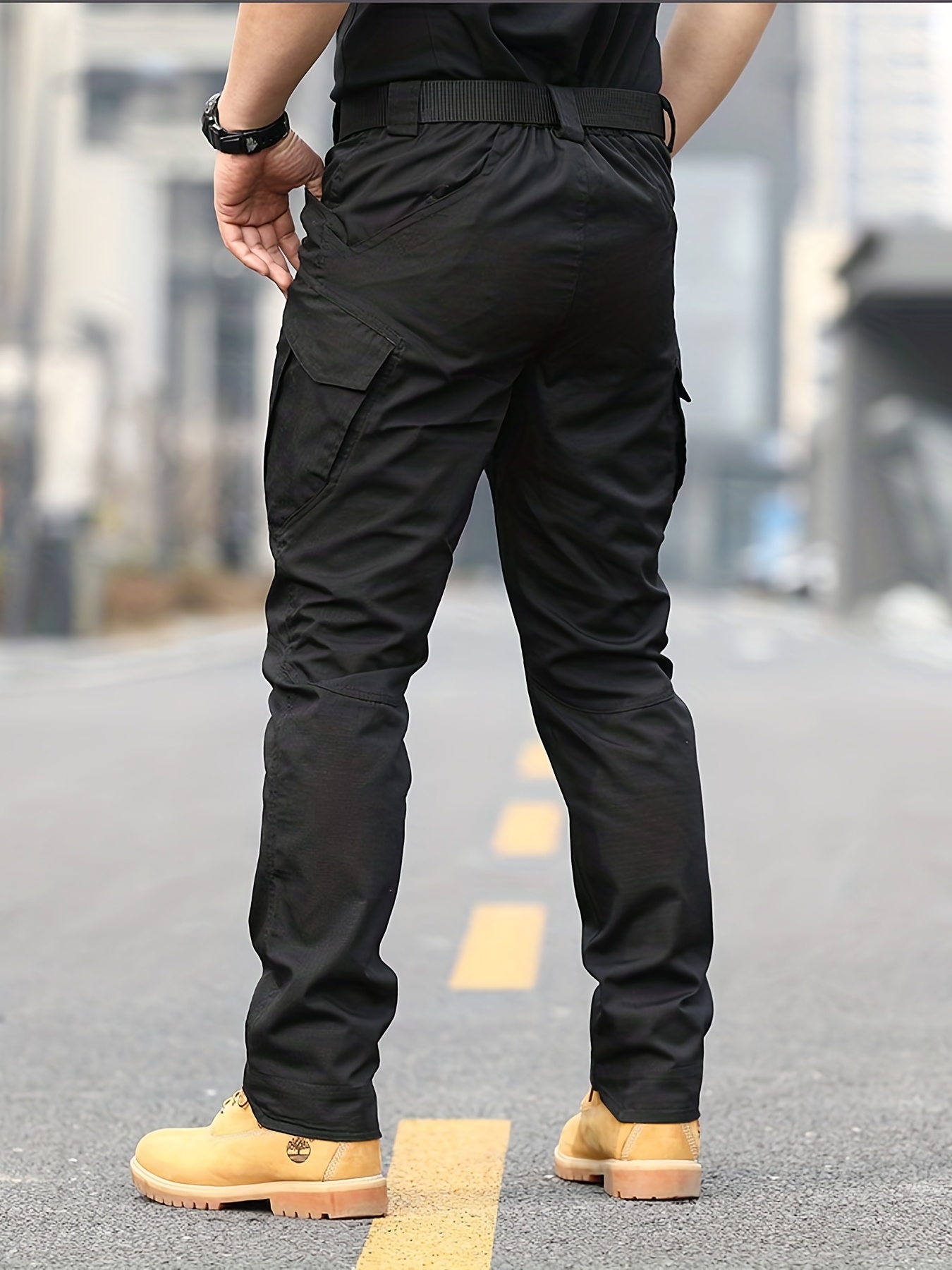  TBMPOY - Pantalones de senderismo para hombre con cinturón,  secado rápido, ligeros, impermeables, para pesca, montaña, 5 bolsillos con  cremallera : Ropa, Zapatos y Joyería