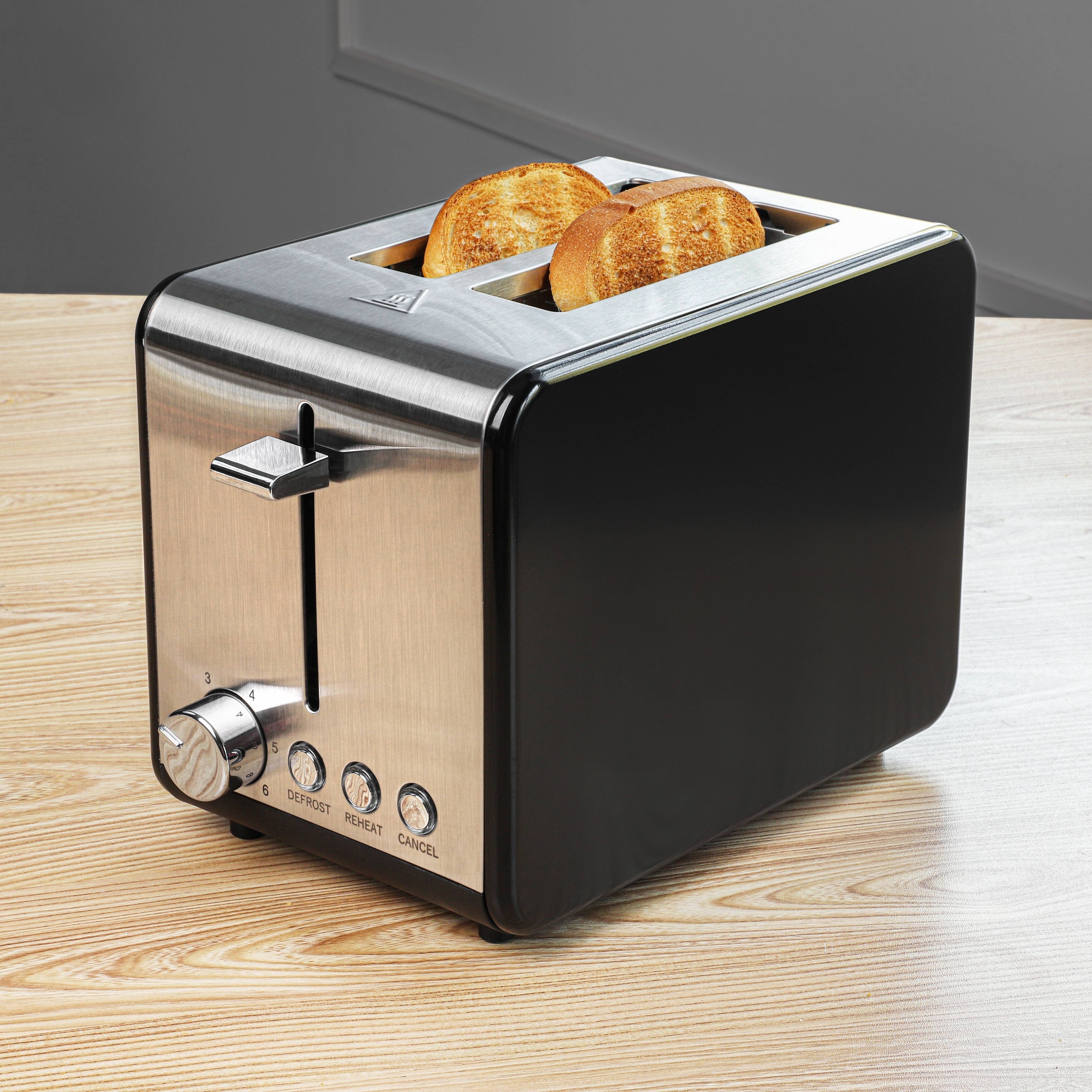 Us Plug 2 Toaster Stainless Steel Toaster With Cancel - Temu