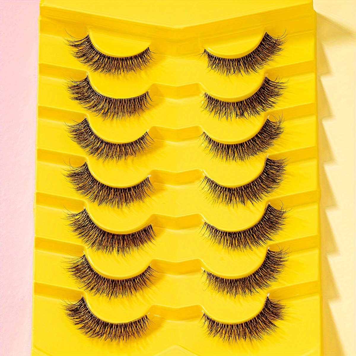 

7 Pairs Natural False Eyelashes Long Fluffy Three-dimensional Reusable False Eyelashes