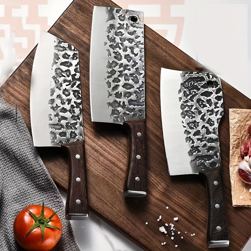 Stainless Steel Kitchen Forged Knife, Slicing Chopping And Cutting Knife,  Super-fast And Sharp Meat Cutting Knife - Temu