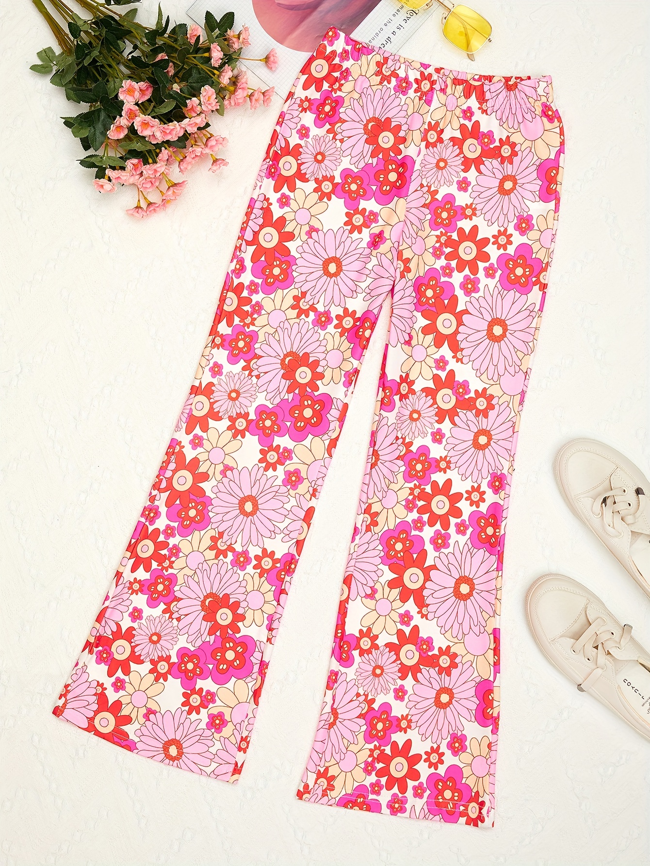 レディース可愛い花柄pants