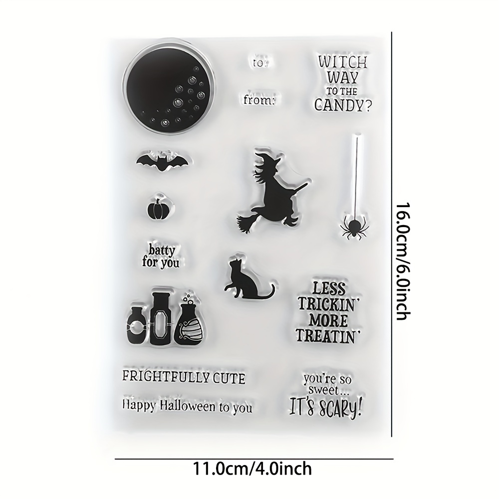 Halloween Frightfully Cute Stamp And Cutting Dies Set For - Temu