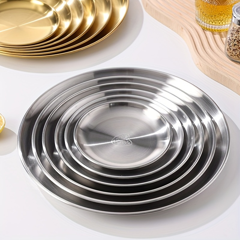 Stainless steel dinner plates and online bowls