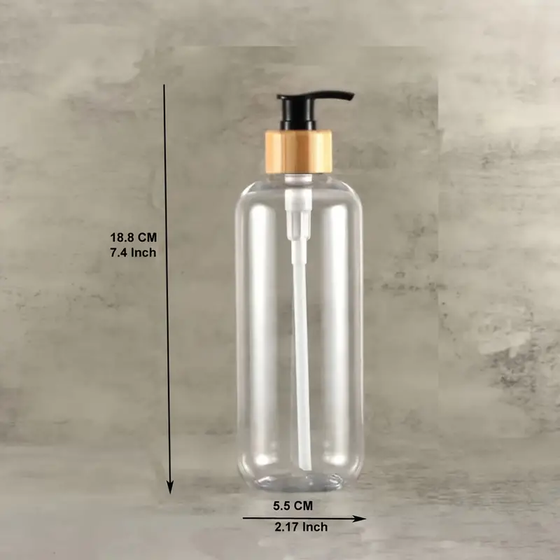 Plastic Bottles With Pump Dispenser 10 Oz Leak Proof Empty Clear Refillable BPA Free For Body Wash Moisturizer Face Cream Liquid Soap