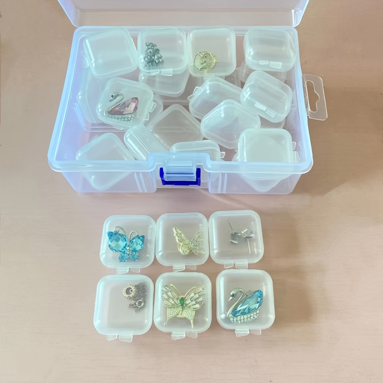 1 Set Of 28/32 Cells, Plastic Clear Storage Box, Beaded Pill Nail Art  Jewelry Storage Organizer, Transparent Sorting Storage Container, For DIY  Diamon