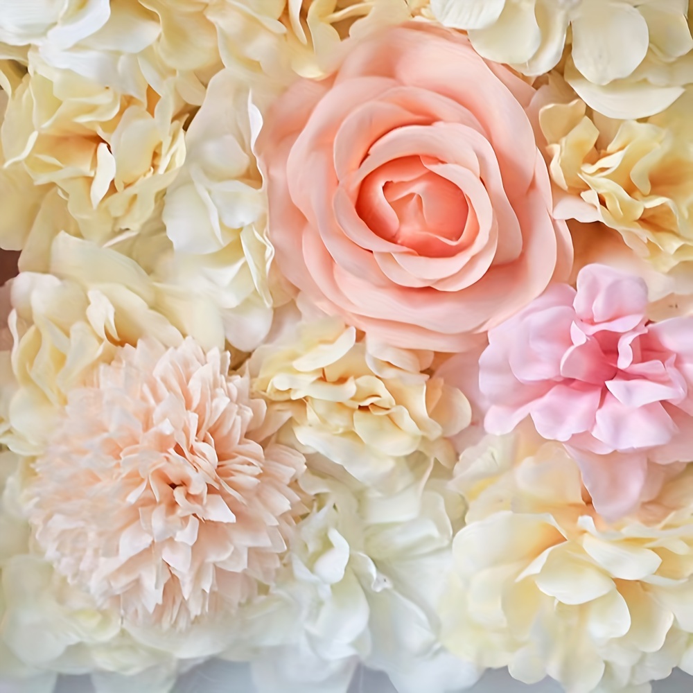 Acquista Fiori artificiali Pannello da parete Sfondo di fiori 3D Rose finte  per decorazioni da parete per feste, matrimoni, addio al nubilato