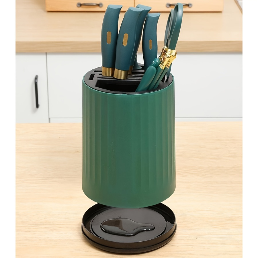 Knife Block Rotating Universal Knife Block Holder Knife - Temu