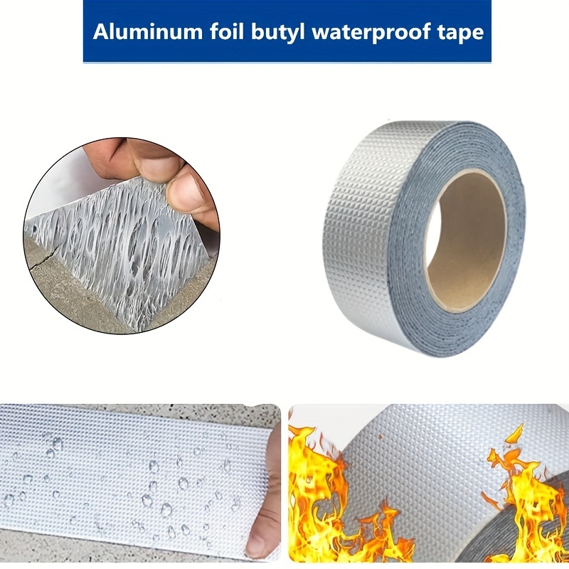 Cinta de papel de aluminio, adhesivo impermeable, resistente al